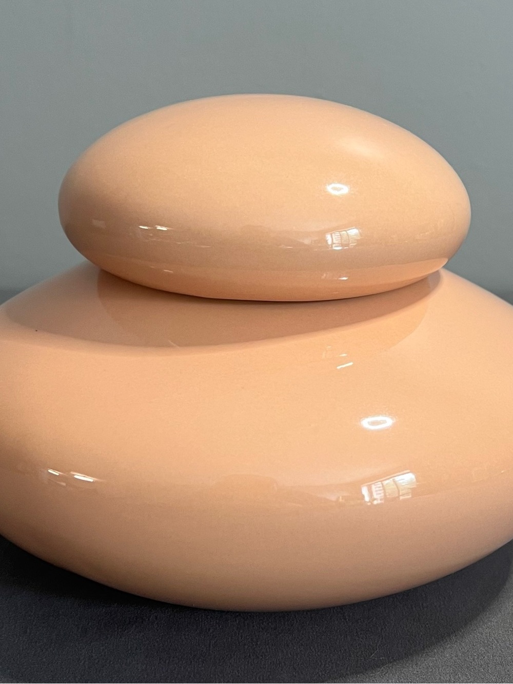 VTG Jaru California Postmodern Art Peach Ceramic Vase/Vessel Minimalist